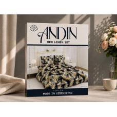 Комплект постільної білизни 1,5-спальний поплін ANDIN 1013
