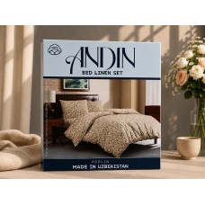 Комплект постільної білизни 1,5-спальний поплін ANDIN 893-1