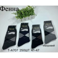 Чоловічі теплі махрові шкарпетки Фенна T-A707 в ромбик