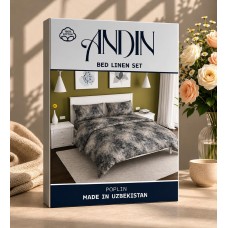 Комплект постельного белья 2-спальный поплин ANDIN 0826