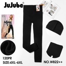 Жіночі безшовні легінси батал з начосом JuJube W822++ 4XL–6XL оптом