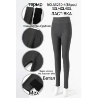 Женские леггинсы рубчик на меху Ластівка A5250-4 3XL–5XL оптом