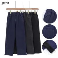 Детские утеплённые джеггинсы на меху J1208 (75–95) оптом