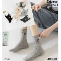 Женские носки с рисунком бантик хлопок 37–41 оптом Deoiros 8159-1