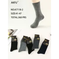 Мужские носки ангора AKFU размеры 41–47 оптом A7118-2