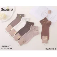 Женские короткие носки с бантиком хлопок 36-41 оптом Y255-2