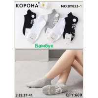 Женские бамбуковые носки с силиконовыми тормозами Корона BY833-1 37-41 оптом