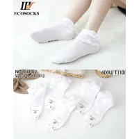 Детские белые капроновые носки с бантиком Ecosocks C3818-2 8-12 лет оптом
