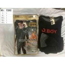 Чоловіче термобілизна комплект SD.BOY Y202 бавовна L-4XL оптом