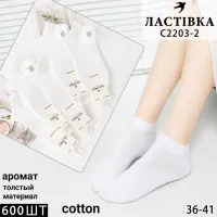 Женские хлопковые носки Ластівка C2203-2 белые 36-41 оптом