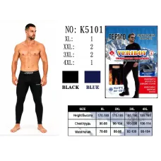 Чоловічі термоштани VERIBOY K5101 мікродайвінг на флісі 50-58 оптом