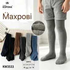 Дитячі теплі колготки махрові Корона KW3533 розмір 3-5 оптом