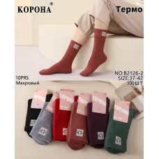 Жіночі термо носки махрові Корона B2126-2 37-42 оптом