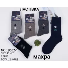 Мужские шерстяные махровые носки Ластівка B602-1 41–47 оптом