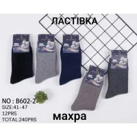 Мужские шерстяные махровые носки Ластівка B602-2 41–47 оптом
