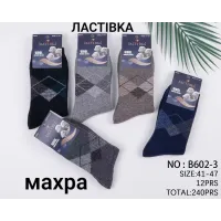 Мужские шерстяные махровые носки Ластівка B602-3 41–47 оптом