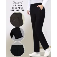 Женские теплые брюки на меху Золото A711-4 5XL-7XL оптом