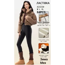 Женские теплые лосины на меху Ласточка A3323 M-XL оптом