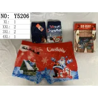 Чоловічі труси боксери бавовна SD.BOY Y5206 XL-4XL новорічні оптом
