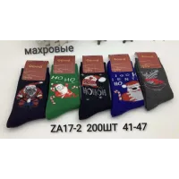 Новогодние мужские носки с махрой Фенна ZA17-2 размер 41-47