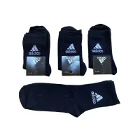 Спортивні високі чоловічі шкарпетки Adidas чорні 41-45