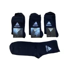 Спортивні високі чоловічі шкарпетки Adidas чорні 41-45