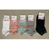 Женские носки с бусинками 37-41 Золото Y304-1